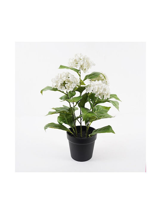 Decorative Potted Plant Hydrangea Inart White Φ35x50cm