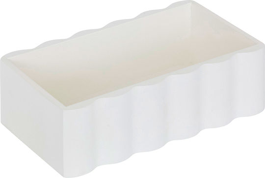 Θήκη για Χαρτομάντηλα Ξύλινη Λευκή 24x15x9cm 211539