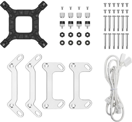 Deepcool LM360 Υδρόψυξη AIO CPU με 3 Ανεμιστήρες 120mm και ARGB Φωτισμό Λευκή