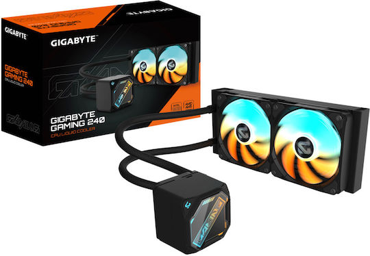 Gigabyte GAMING 240 Water Cooling AIO CPU With 2 120mm Fans And ARGB Lighting