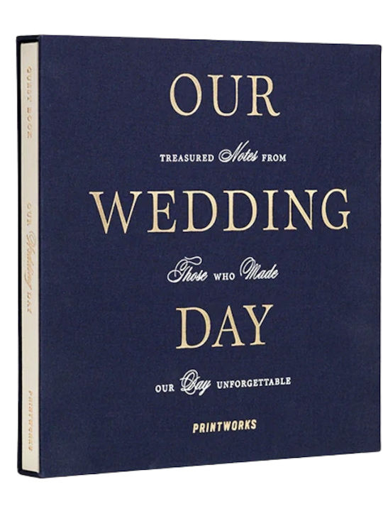 Wedding Guest Book Printworks Our Wedding Day Navy Blue