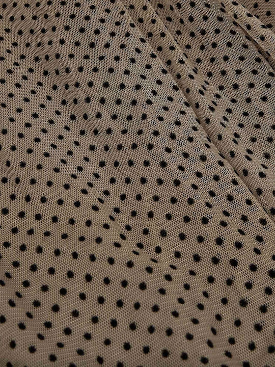 Damen Bluse Langärmelig Beige