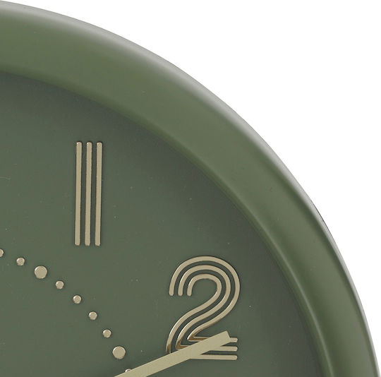 Wall Clock Plastic Green Ø30cm