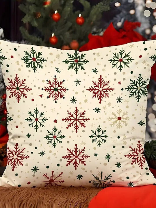 By Queen Limited Festive Edition Μαξιλαροθήκη Snowflake 45x45εκ