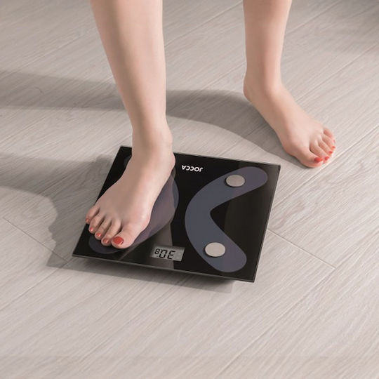Smart Badezimmerwaage 180kg mit Körperfettmessung & Bluetooth Schwarze