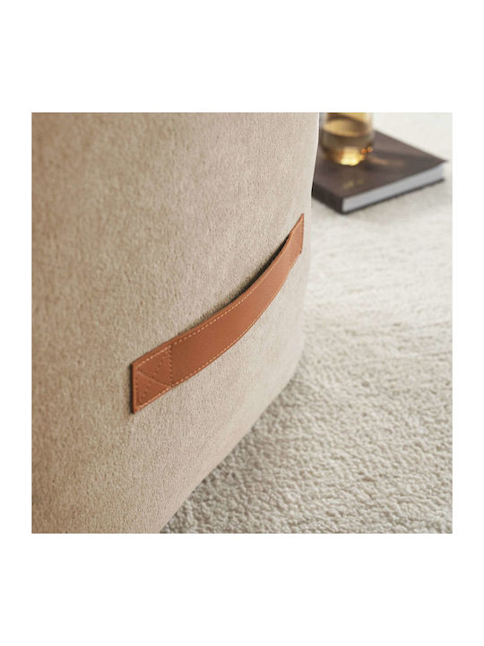 Bean Bag Stool Poof Nadinia Beige 40x50x50cm