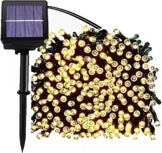 200 Lichterketten LED 20m. Warmes Weiß Solar in Zeichenfolge 1Stück