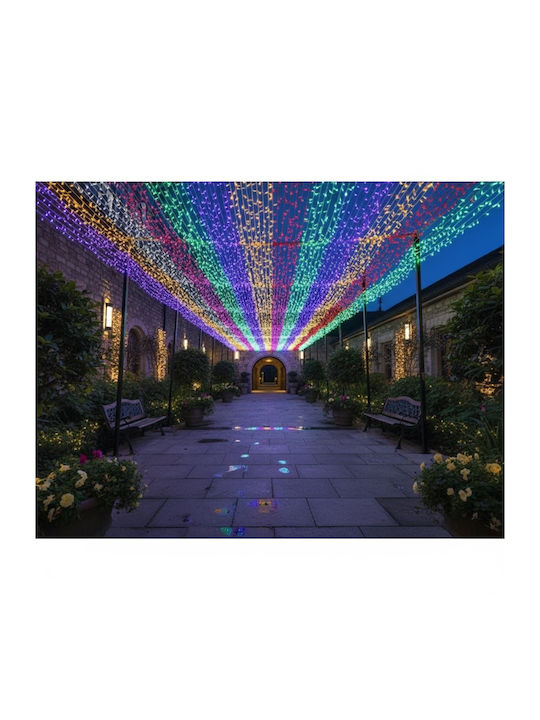 240 Lights LED 3m. x 150cm Multicolor type Curtain 1pcs
