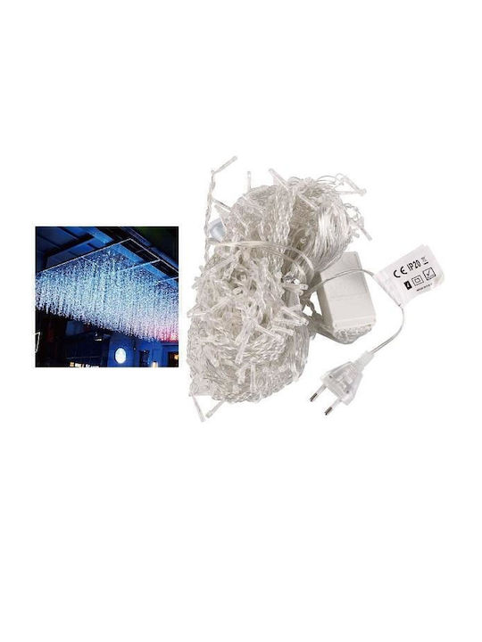 240 Lămpițe LED 3m. x 150buc Alb rece tip Perdea 1buc