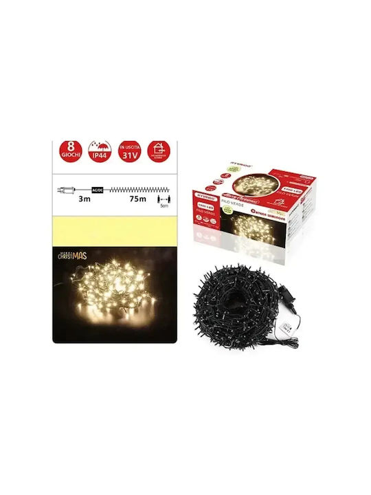 1500 Lights LED 78m. Warm White in String 1pcs
