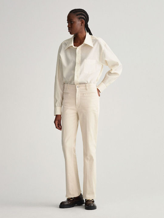 Women's Fabric Trousers Beige