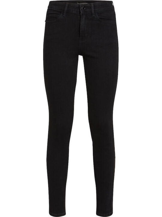 1981 Ψηλόμεσο Γυναικείο Jean Παντελόνι σε Skinny Εφαρμογή Μαύρο