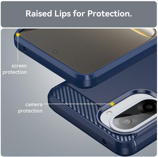 Techsuit Carbon Back Cover Silicone Blue (OnePlus Nord CE5)
