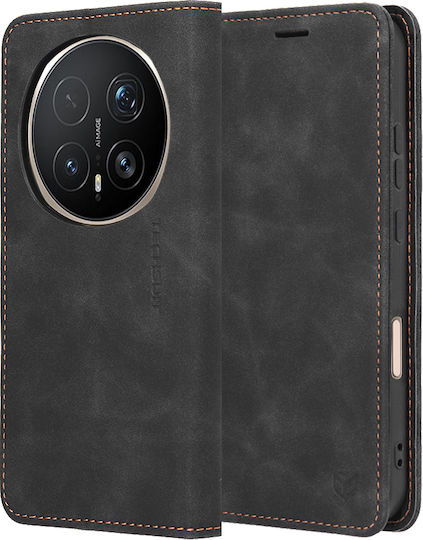 Techsuit Confy Cover Книга Силикон Черен (Honor Magic8 Pro)