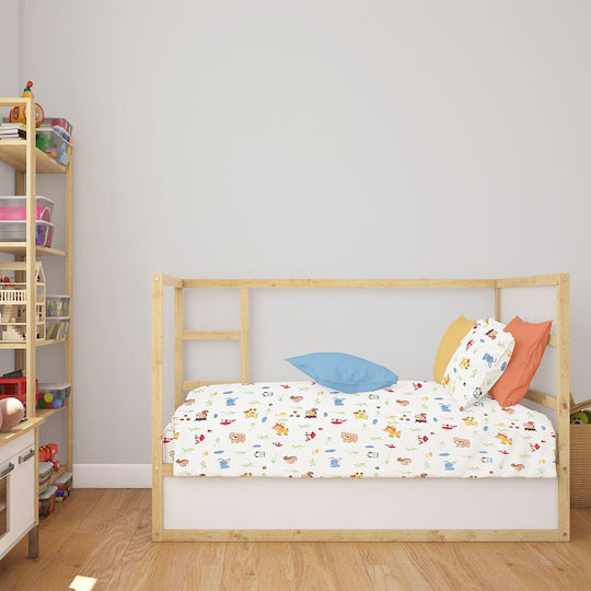 Dimcol Бебешки Чаршаф За Количка Памук с Ластик 70x140бр