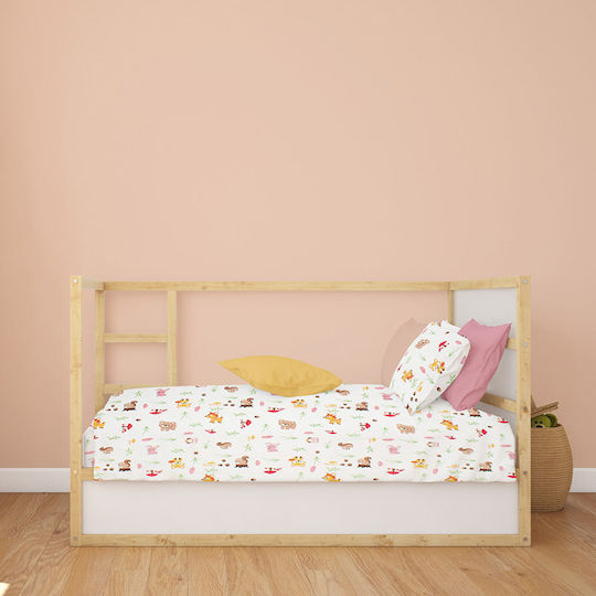 Dimcol Бебешки Чаршаф За Количка Памук с Ластик 70x140бр