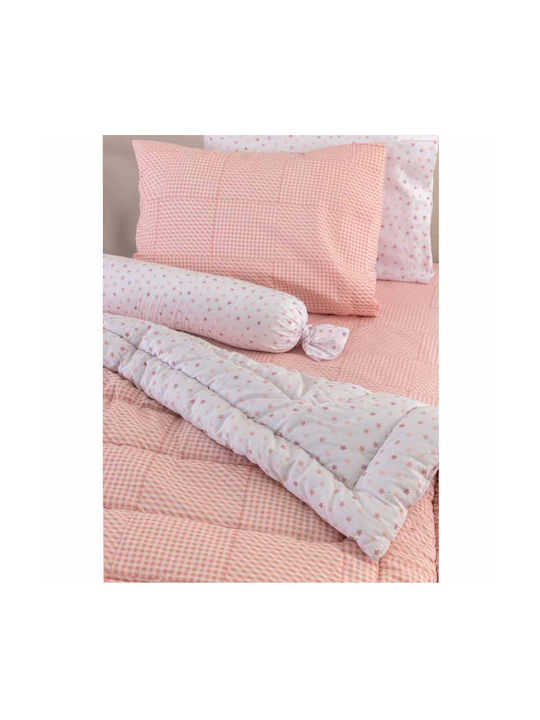Palamaiki Baby Sheets Set Crib Cotton Pink 130x170cm