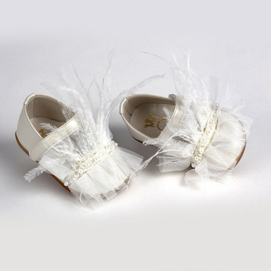 Ever Kid White Baptism Soft Sole Pumps