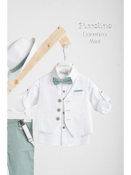 Piccolino Lorenzo Costum De Botez Verde Piccolino Lorenzo Costum De Botez Verde