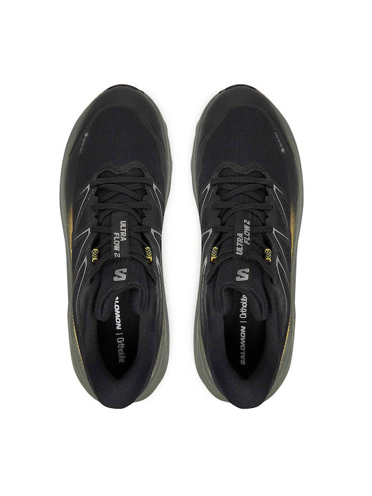 Ultra Flow 2 Herren Sportschuhe Trail Running Wasserdicht mit Gore-Tex-Membran Schwarz