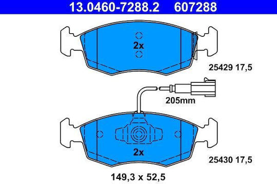 Fiat 500 312 Ate Brake Pads 13046072882