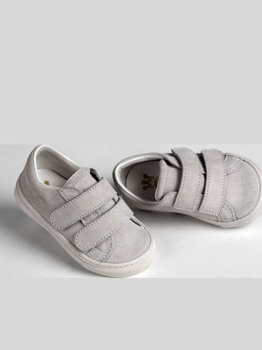 Ever Kid Βαπτιστικά Δερμάτινα Sneakers Γκρι