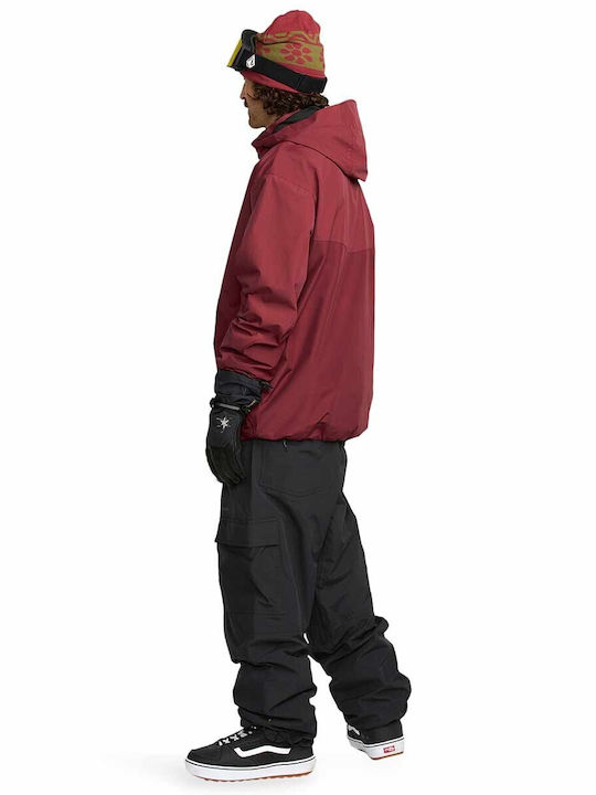 Volcom Longo G0652603-BTR Ανδρικό Μπουφάν Gore-Tex για Σκι & Snowboard Κόκκινο