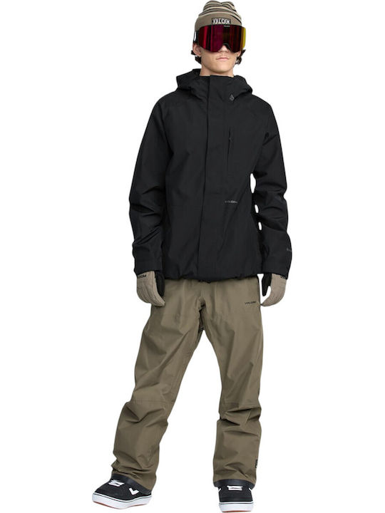 Volcom Dua G0652605-BLK Ανδρικό Μπουφάν Gore-Tex για Σκι & Snowboard Μαύρο