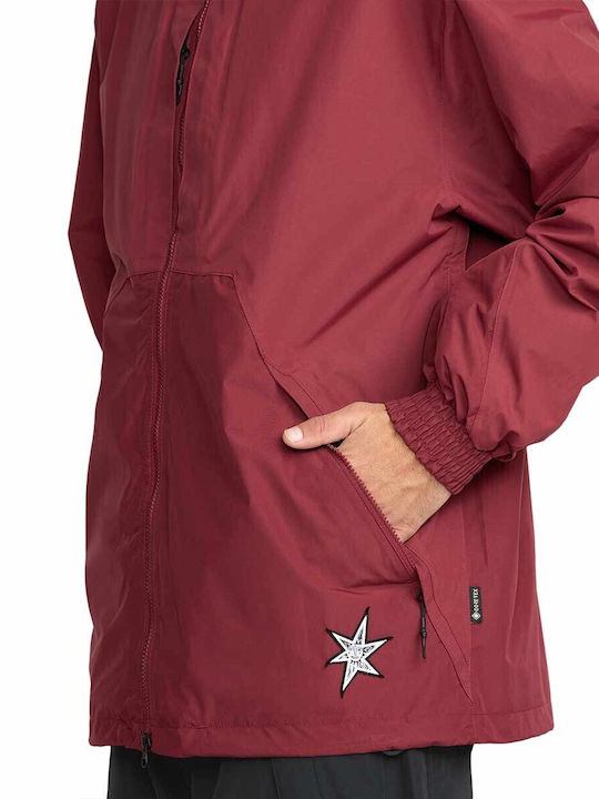 Volcom Longo G0652603-BTR Ανδρικό Μπουφάν Gore-Tex για Σκι & Snowboard Κόκκινο