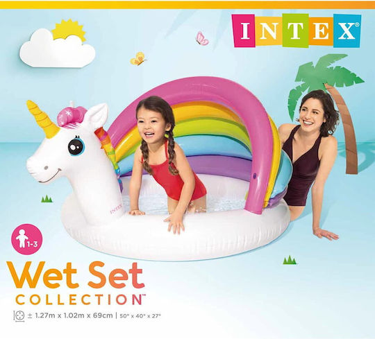 Intex Unicorn Piscină Pentru Copii Rotundă Gonflabilă 45lt 127x69cm