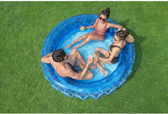 Bestway Παιδική Στρογγυλή Πισίνα PVC 401lt Φουσκωτή 168x53εκ. Μπλε