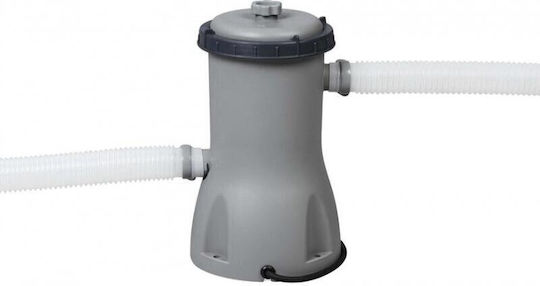 Bestway Steel Pro Στρογγυλή Πισίνα PVC 14900lt με Μεταλλικό Σκελετό 457x107εκ. Γκρι