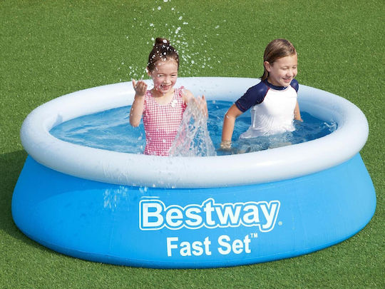 Bestway Children's Round PVC Swimming Pool 940lt Inflatable 183x51cm Light Blue