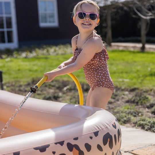 Swim Essentials Leopard Children's Swimming Pool PVC 350lt Inflatable 211x132x46cm Beige