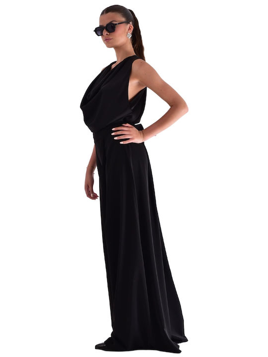 Damen Stoff Hose Schwarz