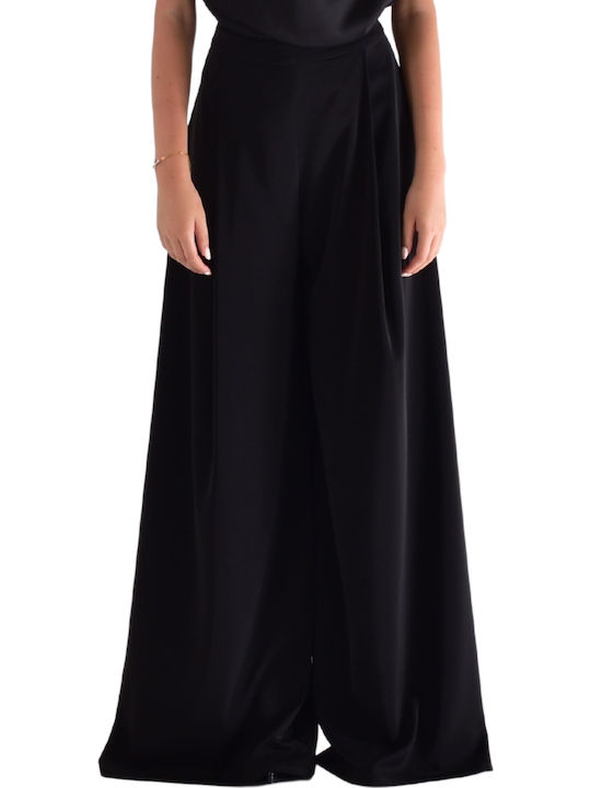 Damen Stoff Hose Schwarz