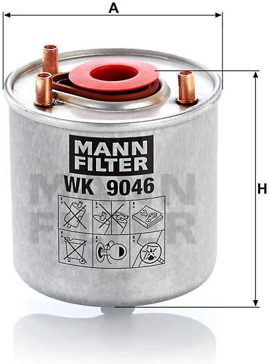 Mann-filter Fuel Filter Seal Ø96mm Height 139mm Volvo Ford 1.4d 1.5d 1.6d 06.08