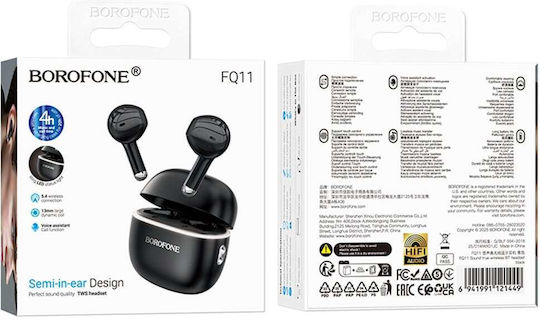 Borofone FQ11 Ohrstöpsel Bluetooth-Freisprecheinrichtung Kopfhörer mit Ladeetui Weiß