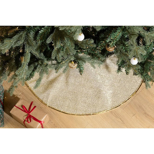 Christmas Tree Skirt Fabric Gold D90cm.