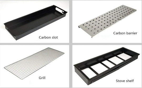 Tragbar Holzkohlegrill 60cmx33cm