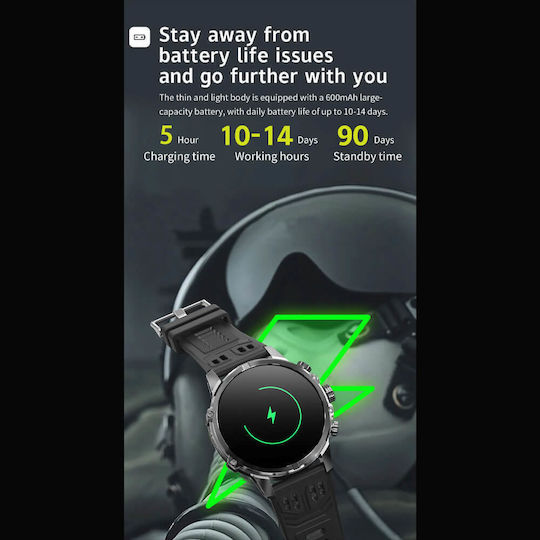 Microwear CF53 Smartwatch mit Pulsmesser (Silver Steel)