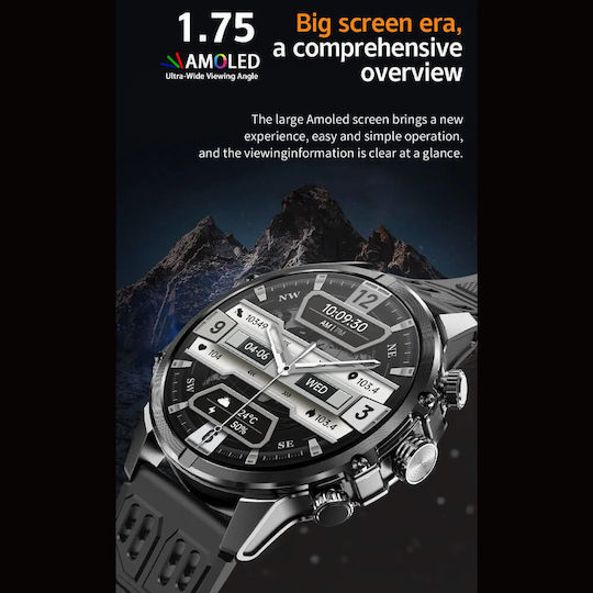 Microwear CF53 Smartwatch mit Pulsmesser (Silver Steel)
