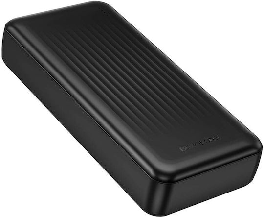 Borofone BJ80A Power Bank 20000mAh 22.5W με 2 Θύρες USB-A και Θύρα USB-C Power Delivery / Quick Charge 3.0 Μαύρο