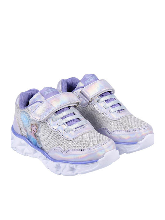 Kinder Sneakers mit Klettverschluss & Lichtern Lila