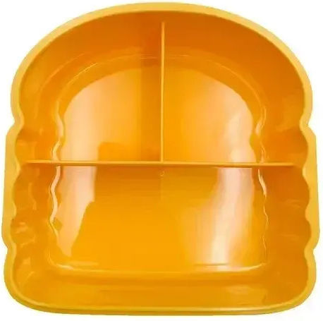 Cutie de Prânz pentru Copii din Plastic cu 3 Compartimente Hamburger
