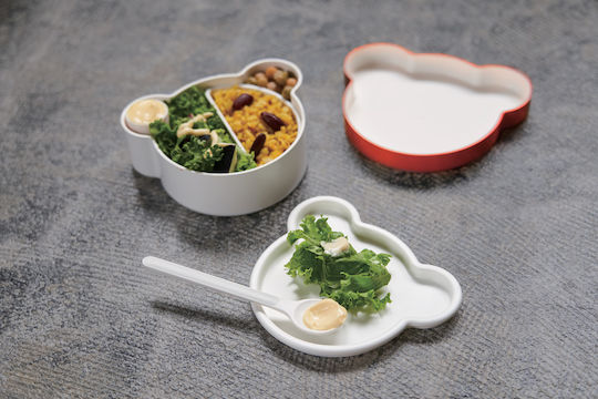 Bento Βox Bear Orange Takenaka Plastic Kids' Food Container Orange