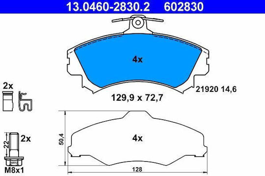 Brake Pads Mitsubishi Carisma Da Ate 13046028302