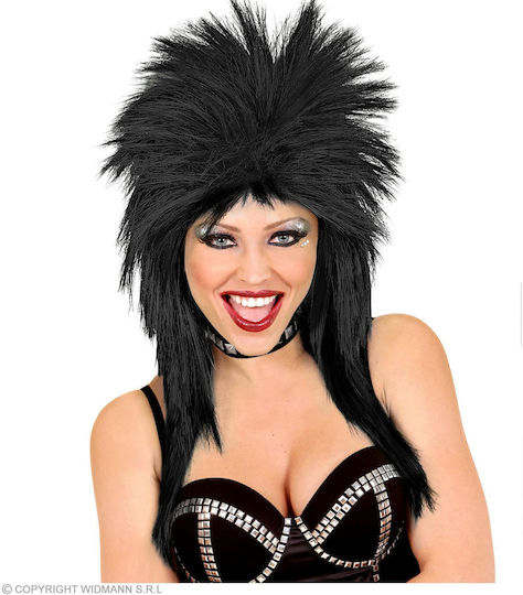 Karnevalsperücke Punk Schwarz 01842