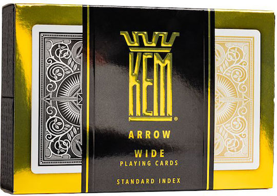 Kem Arrow Wide Set Playing Cards 2pcs Plastic for Poker