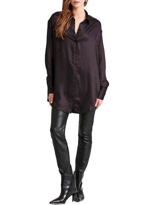 Women's Monochrome Long Sleeve Shirt Black